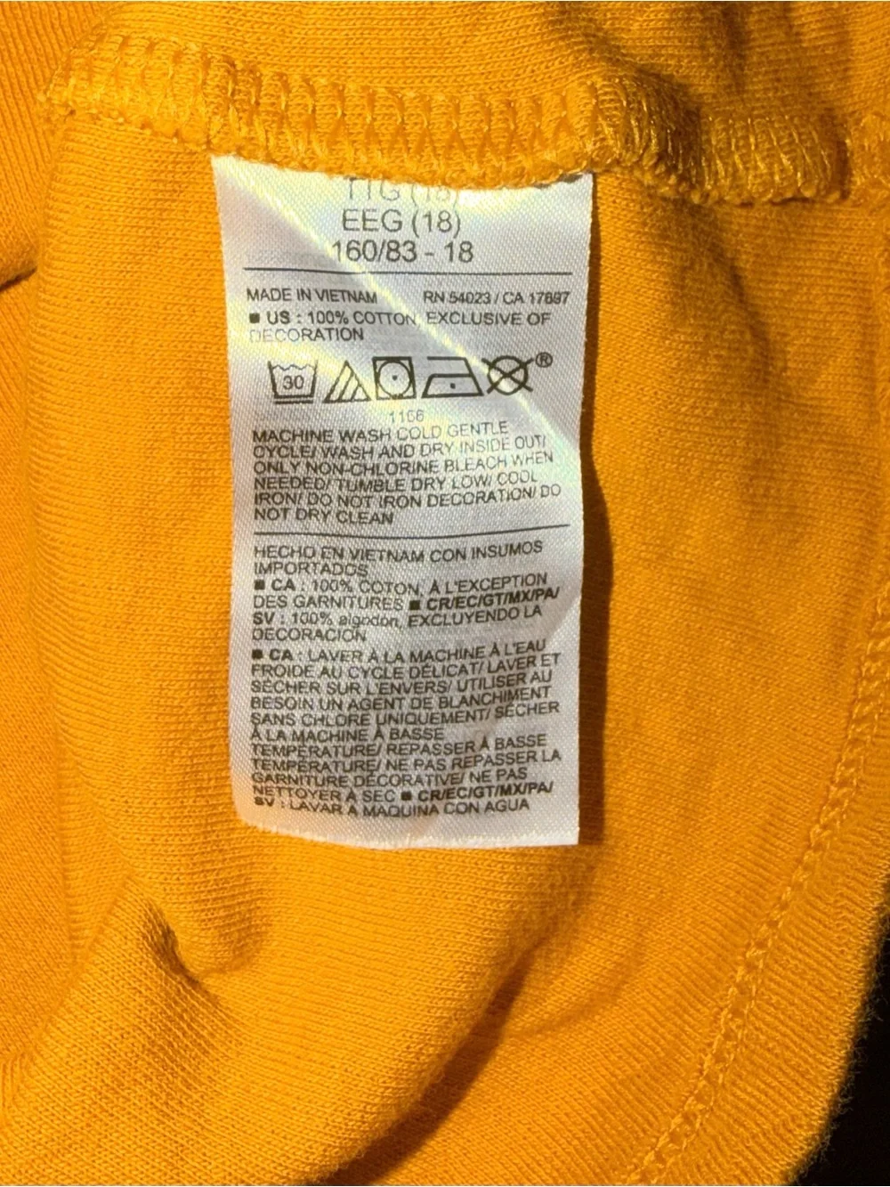 Old Navy Girls Mustard Yellow Short Sleeve Tee